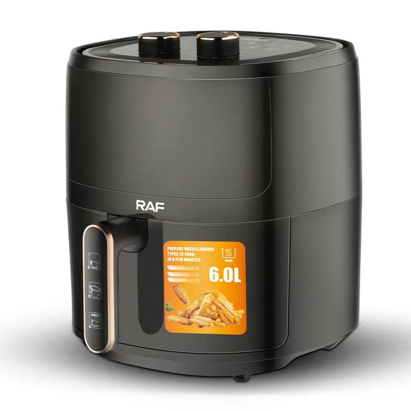6.4 Quarts Smart Digital Visual Black Air Fryer Cooker Or Multi-functi –  RAF Appliances
